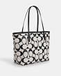 COACH®,CITY TOTE BAG IN SIGNATURE CANVAS,canvas,X-Large,Silver/Chalk Multi,Angle View