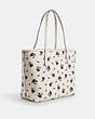 COACH®,CITY TOTE BAG WITH FLORAL PRINT,pvc,X-Large,Silver/Chalk Multi,Angle View