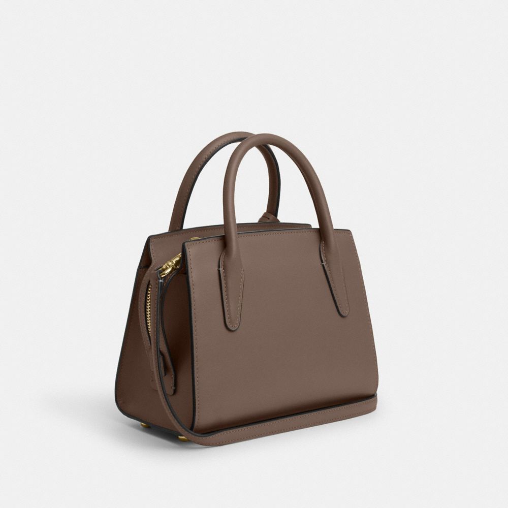 COACH®,CABAS ANDREA,Cuir lisse,Or/Pierre foncée,Angle View