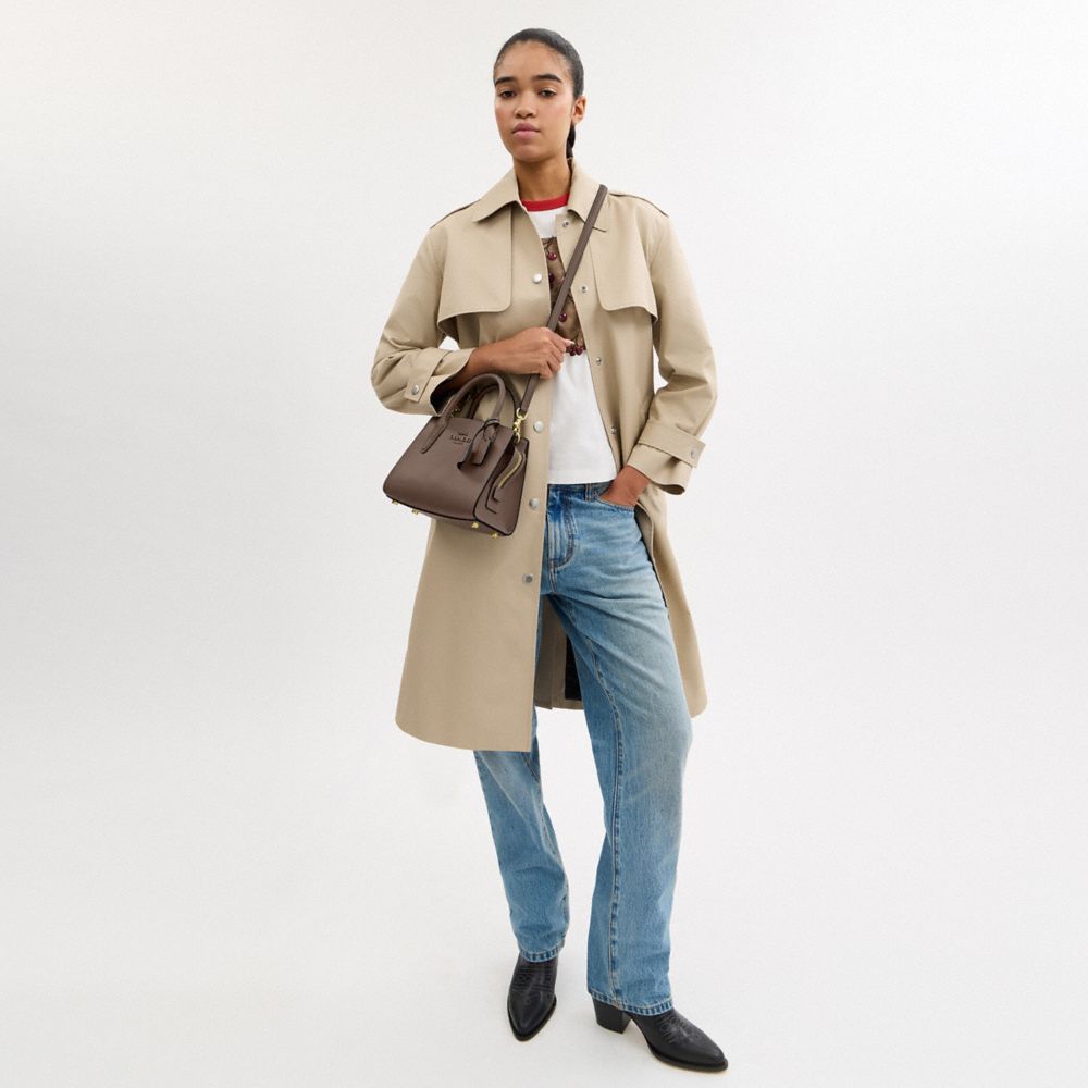 COACH®,CABAS ANDREA,Cuir lisse,Or/Pierre foncée