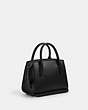 COACH®,ANDREA CARRYALL BAG,Leather,Medium,Black Copper/Black,Angle View