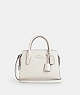 COACH®,ANDREA CARRYALL,Leather,Medium,Silver/Chalk,Front View
