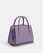 COACH®,ANDREA CARRYALL BAG,Leather,Medium,Silver/Light Violet,Angle View