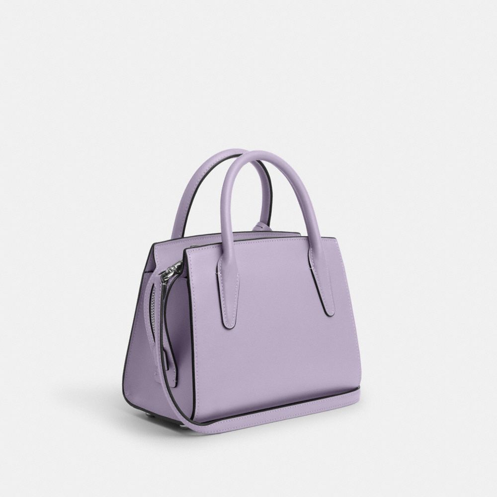 COACH®,Andrea Carryall Bag,Calfskin Leather,Tote,Logo,Key Sleeve,Silver Metal,Casual,,Angle View