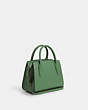 COACH®,ANDREA CARRYALL BAG,Leather,Medium,Silver/Soft Green,Angle View