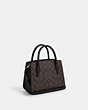 COACH®,ANDREA CARRYALL BAG IN SIGNATURE CANVAS,pvc,Medium,Gold/Brown Black,Angle View