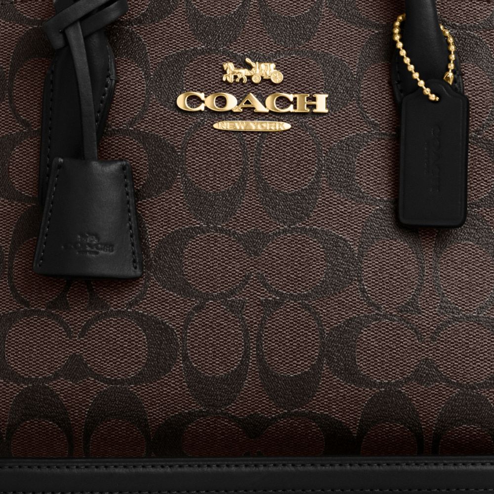 ミニハンドバッグCOACH コーチ アンドレアキャリーオール シグネチャーキャンバス CP083