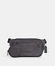 COACH®,ELIAS BELT BAG,Pebbled Leather,Medium,Gunmetal/Industrial Grey,Front View