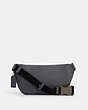 COACH®,ELIAS BELT BAG,Pebbled Leather,Medium,Gunmetal/Industrial Grey,Back View