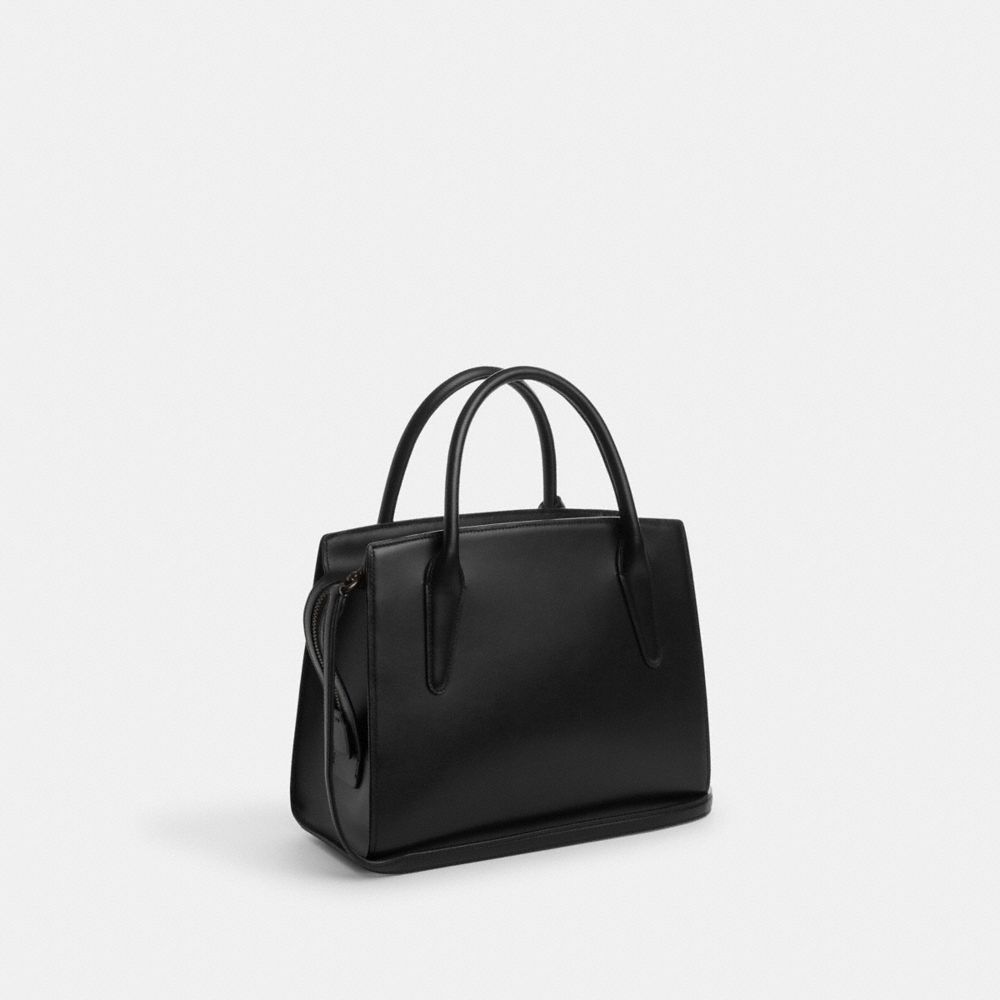 COACH®,LARGE ANDREA CARRYALL BAG,Smooth Leather,Medium,Black Copper/Black,Angle View