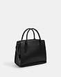 COACH®,LARGE ANDREA CARRYALL,Leather,Medium,Black Copper/Black,Angle View