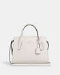 COACH®,LARGE ANDREA CARRYALL BAG,Leather,Medium,Silver/Chalk,Front View