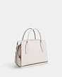 COACH®,LARGE ANDREA CARRYALL BAG,Leather,Medium,Silver/Chalk,Angle View