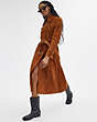 COACH®,HERITAGE C SUEDE TRENCH COAT,Suede,Saddle,Scale View