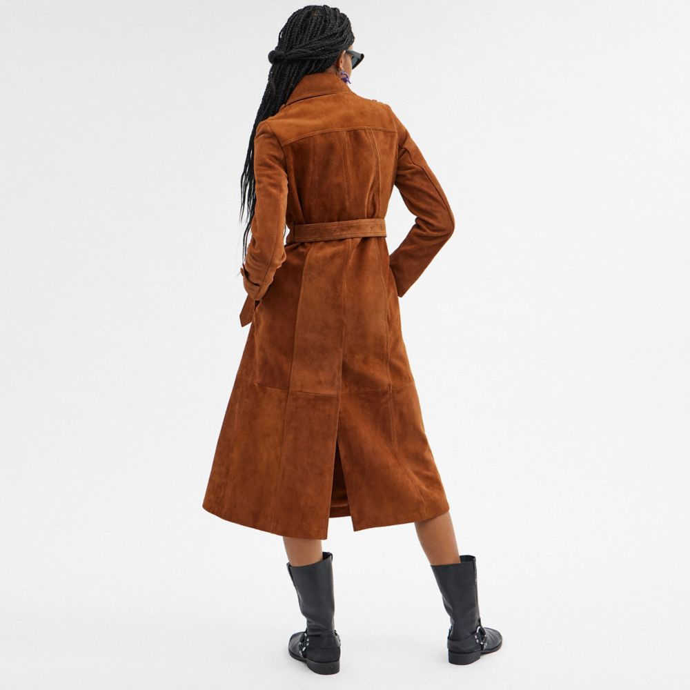 Heritage C Suede Trench Coat