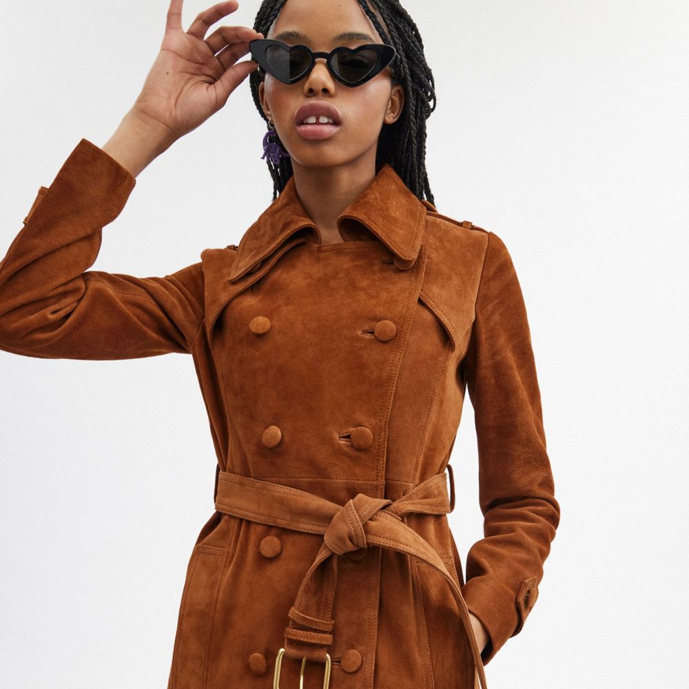 Heritage C Suede Trench Coat