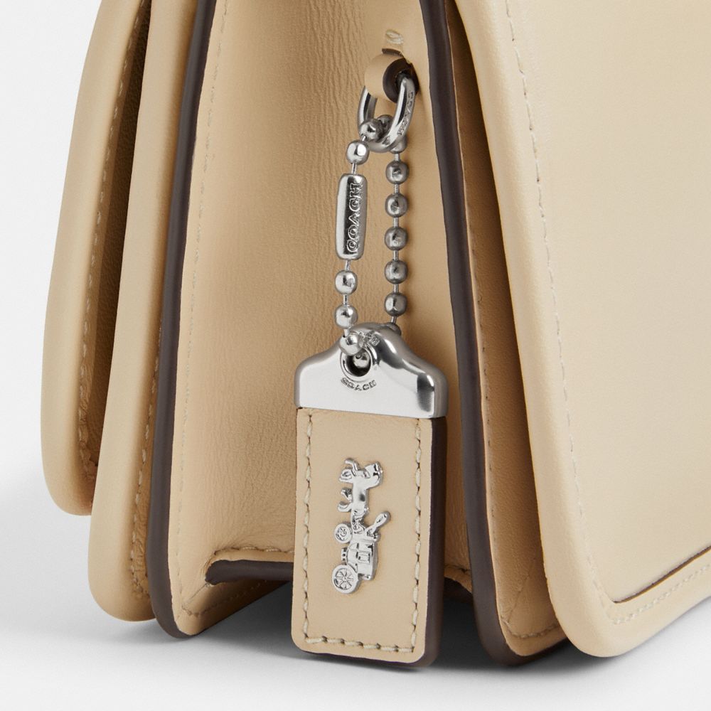 Shop Coach Bandit Crossbody Bag In Tweed In Silver/neutral Multi