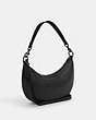 COACH®,ARIA SHOULDER BAG,Leather,Medium,Black Copper/Black,Angle View