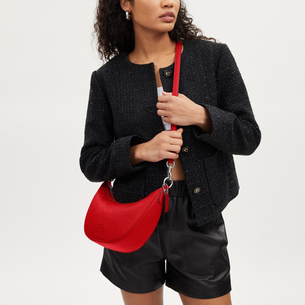 COACH®,Aria Shoulder Bag,Leather,Shoulder Bag,Casual,Red,Detail View