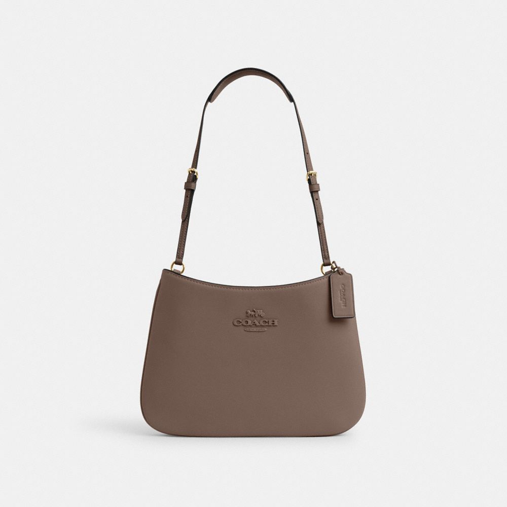 COACH®,SAC ÉPAULE PENELOPE,Cuir lisse,Im/Pierre foncée,Front View