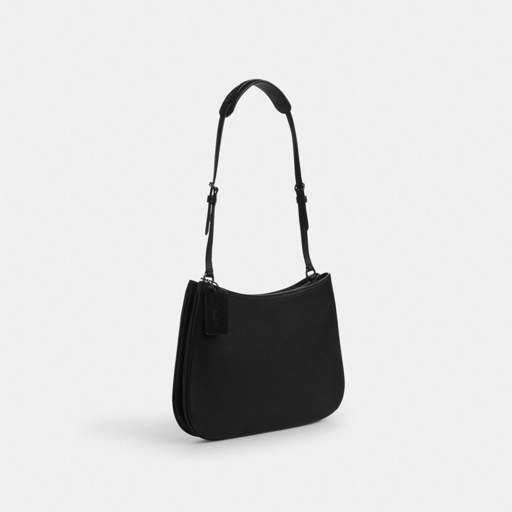 COACH®,PENELOPE SHOULDER BAG,Smooth Leather,Mini,Black Copper/Black,Angle View