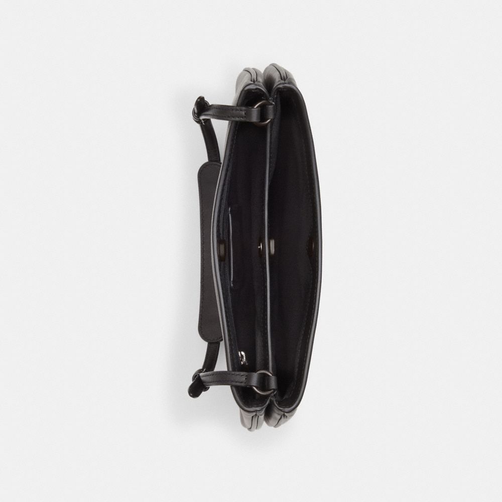 COACH®,Penelope Shoulder Bag,Leather,Shoulder Bag,Belt,Color Metal,Casual,Black,Inside View,Top View