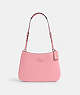 COACH®,PENELOPE SHOULDER BAG,pvc,Mini,Silver/Flower Pink,Front View