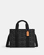 COACH®,SMITH TOTE IN SIGNATURE DENIM,Metal,Large,Silver/Black,Front View
