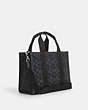 COACH®,SMITH TOTE IN SIGNATURE DENIM,Metal,Large,Silver/Black,Angle View