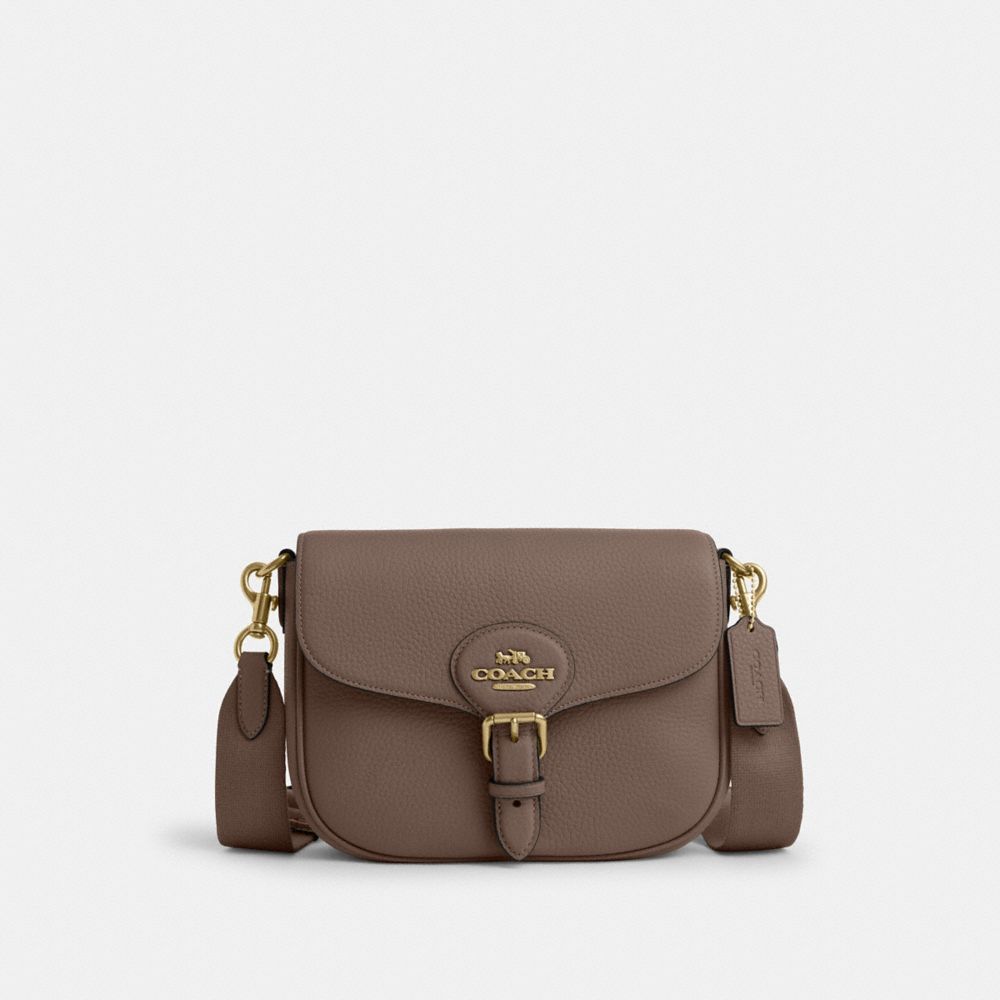 Gold Brown Amelia Saddle Bag