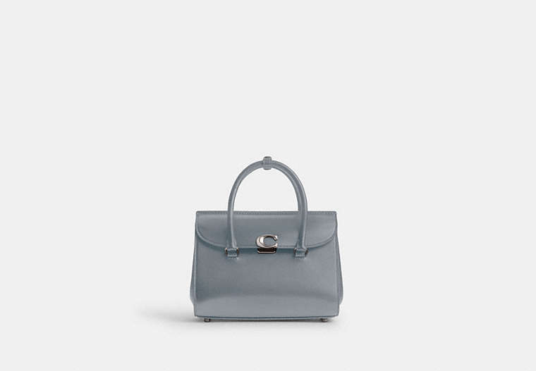 COACH®,BROOME CARRYALL BAG,Luxe Refined Calf Leather,Medium,Silver/Grey Blue,Front View