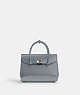 COACH®,BROOME CARRYALL,Calf Leather,Medium,Silver/Grey Blue,Front View