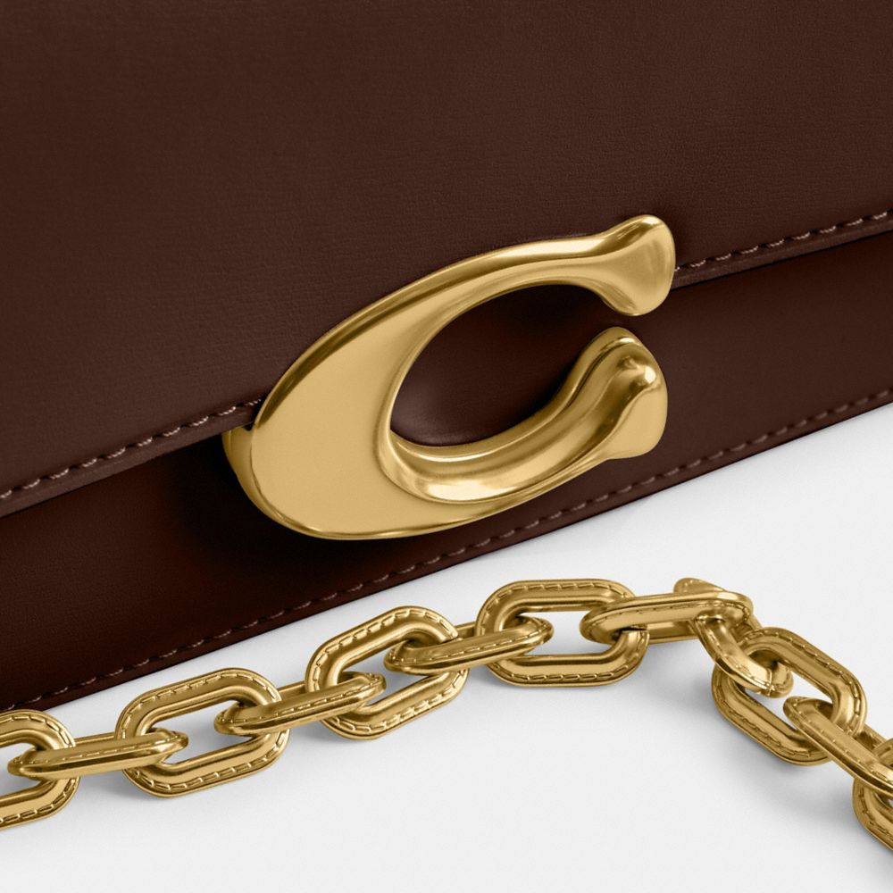COACH®,Idol Bag 23,Leather,Shoulder Bag,Logo,Metal,Gold Metal,Day Party,,Closer View