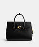 COACH®,BROOME CARRYALL BAG 36,Luxe Refined Calf Leather,Large,Brass/Black,Front View