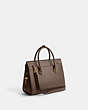 COACH®,BROOME CARRYALL BAG 36,Luxe Refined Calf Leather,Large,Brass/Dark Stone,Angle View