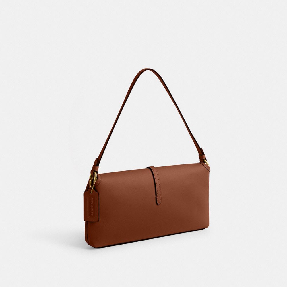 COACH®,HAMPTONS BAG,Glovetan Leather,Mini,Brass/1941 Saddle,Angle View