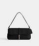 COACH®,HAMPTONS BAG,Glovetanned Leather,Mini,Silver/Black,Front View