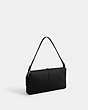 COACH®,HAMPTONS BAG,Glovetanned Leather,Mini,Silver/Black,Angle View