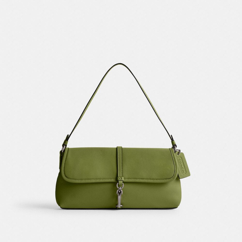 Silver Dark Lime Hamptons Bag