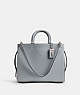 COACH®,ROGUE BAG,Glovetan Leather,Large,Silver/Grey Blue,Front View