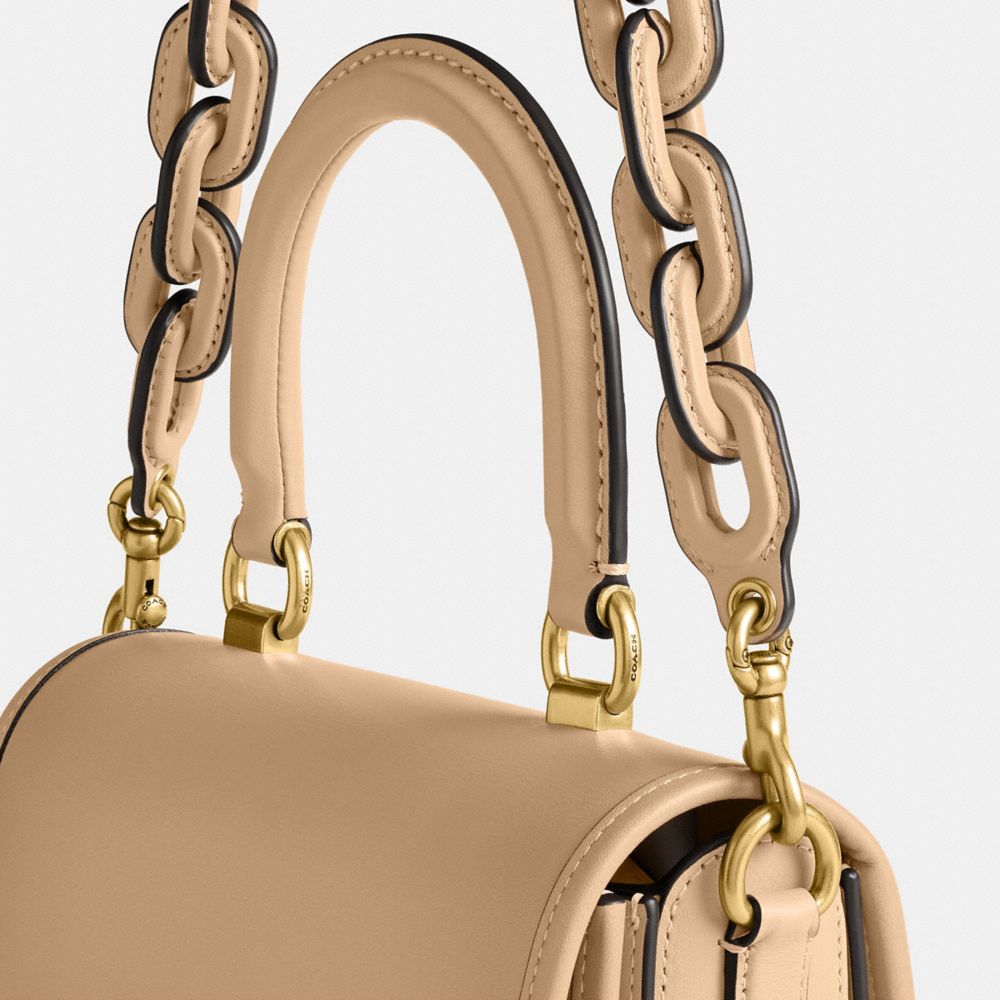 Coach Women's Purse Gold and Beige