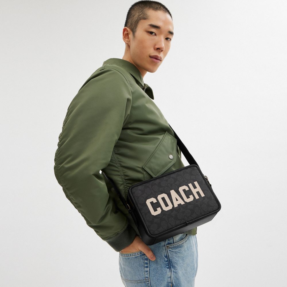 Charter Crossbody 24 In Signature Canvas With Coach Graphic