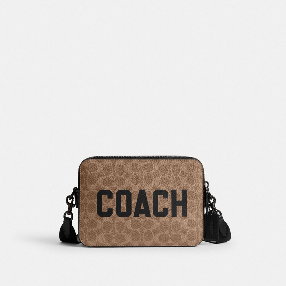 COACH®,チャーター クロスボディ 24・シグネチャー キャンバス・コーチ グラフィック,メッセンジャー&ボディバッグ,ﾀﾝ ﾏﾙﾁ