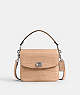 COACH®,CASSIE CROSSBODY 19,croc embossed leather,Medium,Silver/Buff,Front View