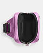 COACH®,TRACK PACK 14,Leather,Mini,Black Antique Nickel/Metallic Lilac,Inside View,Top View