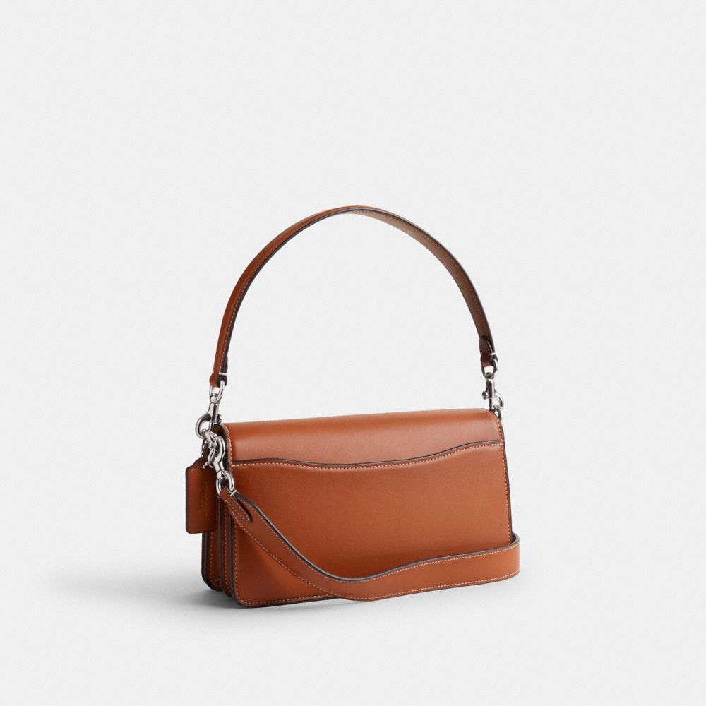 COACH®,TABBY SHOULDER BAG 26,Glovetanned Leather,Medium,Silver/Burnished Amber,Angle View