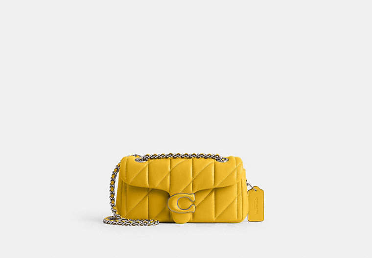 COACH®,TABBY SHOULDER BAG 20 WITH QUILTING,Small,Buy Now,Silver/Canary,Front View