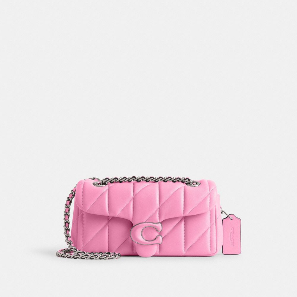 COACH®,TABBY SHOULDER BAG 20 WITH QUILTING,Nappa leather,Small,Buy Now,Silver/Vivid Pink,Front View