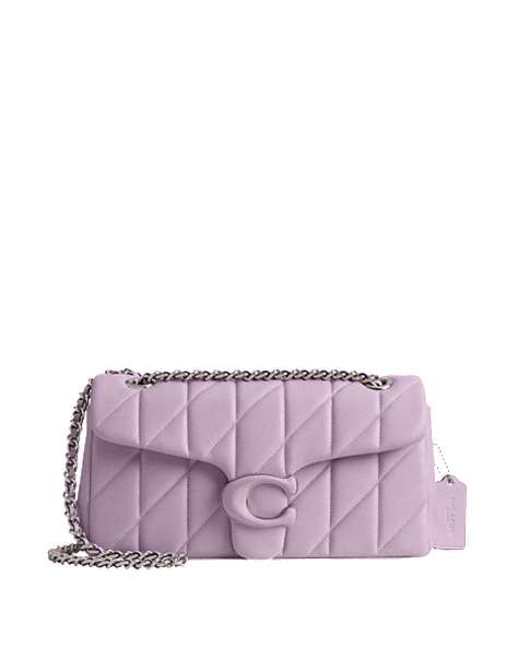 COACH®,TABBY SHOULDER BAG 26 WITH QUILTING,Nappa leather,Medium,Buy Now,Silver/Soft Purple,Front View