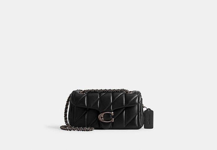 COACH®,TABBY SHOULDER BAG 20 WITH QUILTING,Nappa leather,Small,Buy Now,Pewter/Black,Front View